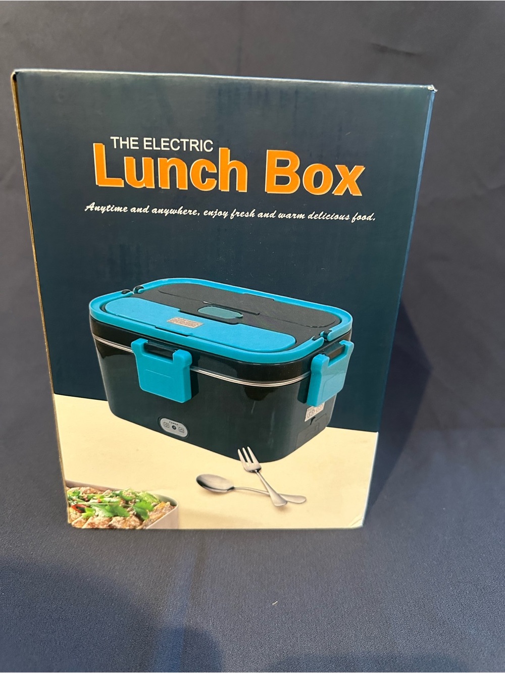 Electric Lunch Box - Teal Blue Portable Food Warmer